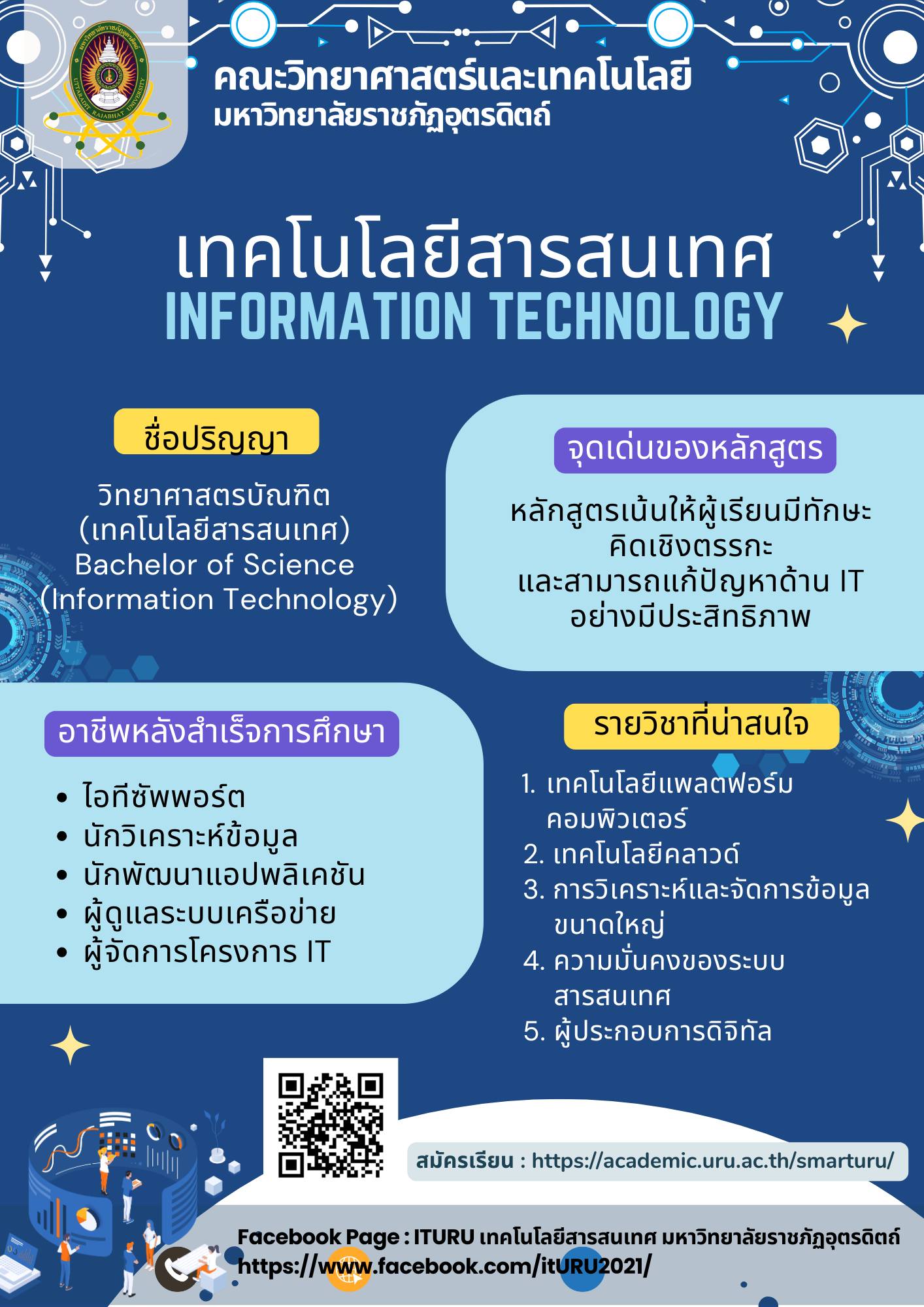 สนใจสมัครเรียน #รอบที่2 สาขาวิชาเทคโนโลยีสารสนเทศ